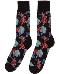 Paul Smith Four Pack Black Graphic Socks
