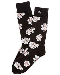 Obey The In Bloom Socks In Black Floral
