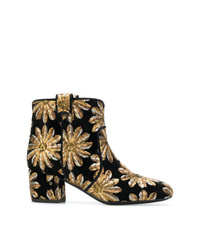 Laurence Dacade Embroidered Flower Ankle Boots