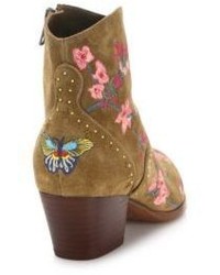 Ash Heidi Floral Embroidered Suede Boots
