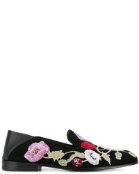Alexander McQueen Floral Embroidered Loafers