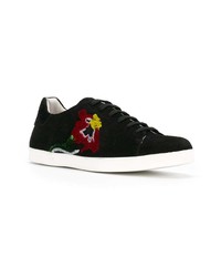 Emporio Armani Flower Embroidered Sneakers