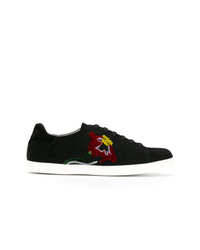 Emporio Armani Flower Embroidered Sneakers