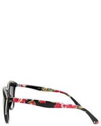 Cateye Sunglasses Black Floral