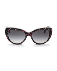 Dolce & Gabbana Floral Acetate Cat Eye Sunglasses