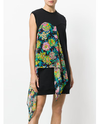 MSGM Sweater Dress With Floral Scarf Detail