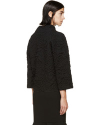 Alexander McQueen Black Embossed Floral Sweater