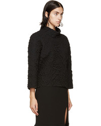 Alexander McQueen Black Embossed Floral Sweater