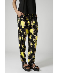 Topshop Floral Silhouette Woven Jogger