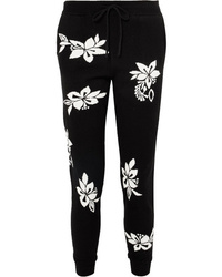 Chinti and Parker Hibiscus Cashmere Track Pants