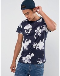 Religion Lily Floral Scoop Neck T Shirt