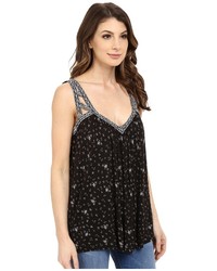 Lucky Brand Geo Embroidered Tank Top