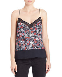 French Connection Lace Trimmed Floral Tank