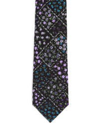 Topman Black Floral Tie