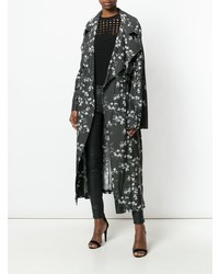 Ann Demeulemeester Floral Print Trench Coat
