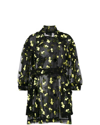 Simone Rocha Organza Flower Embroidered Trench