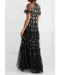 Needle & Thread Lustre Tiered Embellished Tulle Gown