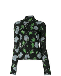 Christian Wijnants Floral Print Shirring Top