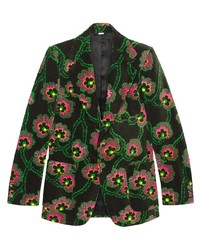 Gucci X Ken Scott Floral Print Velvet Jacket