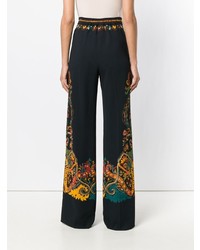 Etro Embroided Flared Trousers