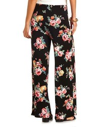 Charlotte Russe Floral Print High Waisted Palazzo Pants