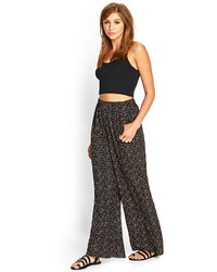 Forever 21 Spotted Floral Wide Leg Pants