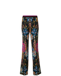 Etro Striped Waisted Flare Leg Trousers