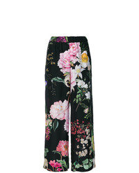 P.A.R.O.S.H. Wide Leg Floral Print Trousers