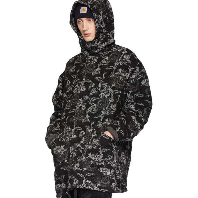 Engineered Garments Black And White Madison Parka, $477