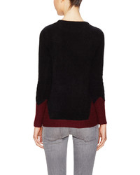 Angora Cashmere Colorblocked Sweater