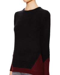 Angora Cashmere Colorblocked Sweater