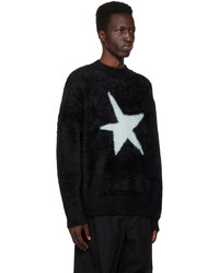 Late Checkout Black Fluffy Sweater