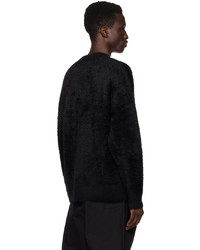 Late Checkout Black Fluffy Sweater