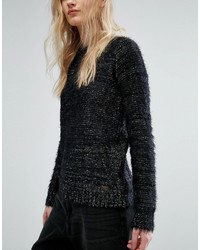Bellfield Cussad Lurex Mixed Yarn Knit Sweater