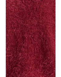 Gibson Eyelash Yarn Crop Sweater