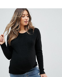 Asos Maternity Sweater In Fluffy Yarn With Crew Neck