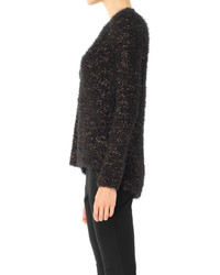 Max Studio Fuzzy Knitted Pullover