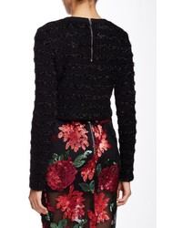 Endless Rose Long Sleeve Fuzzy Knit Cropped Sweater
