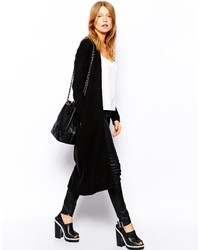 Asos Collection Fluffy Cardigan In Longline Length