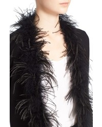 Milly Maribou Feather Cardigan