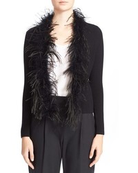 Milly Maribou Feather Cardigan
