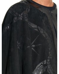 Emilio Pucci Fringed Suede And Snakeskin Cape
