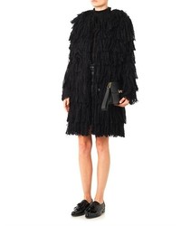 Lanvin Fringed Tweed Coat