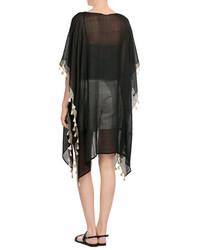 Le By Alessandra Sheer Cover Up With Fringe
