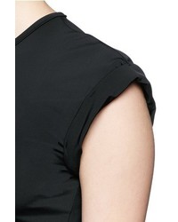 Beth Richards Fringe Hem Cap Sleeve Cropped T Shirt