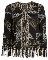 St. John Collection Kiyala Fringe Knit Jacket