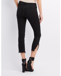 Charlotte Russe Frayed Hem Skinny Jeans