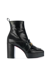 Gucci Black Nove 105 Leather Platform Boots