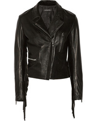 Finds Theperfext Gina Fringed Leather Biker Jacket
