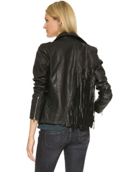 RtA Morisson Leather Fringe Jacket